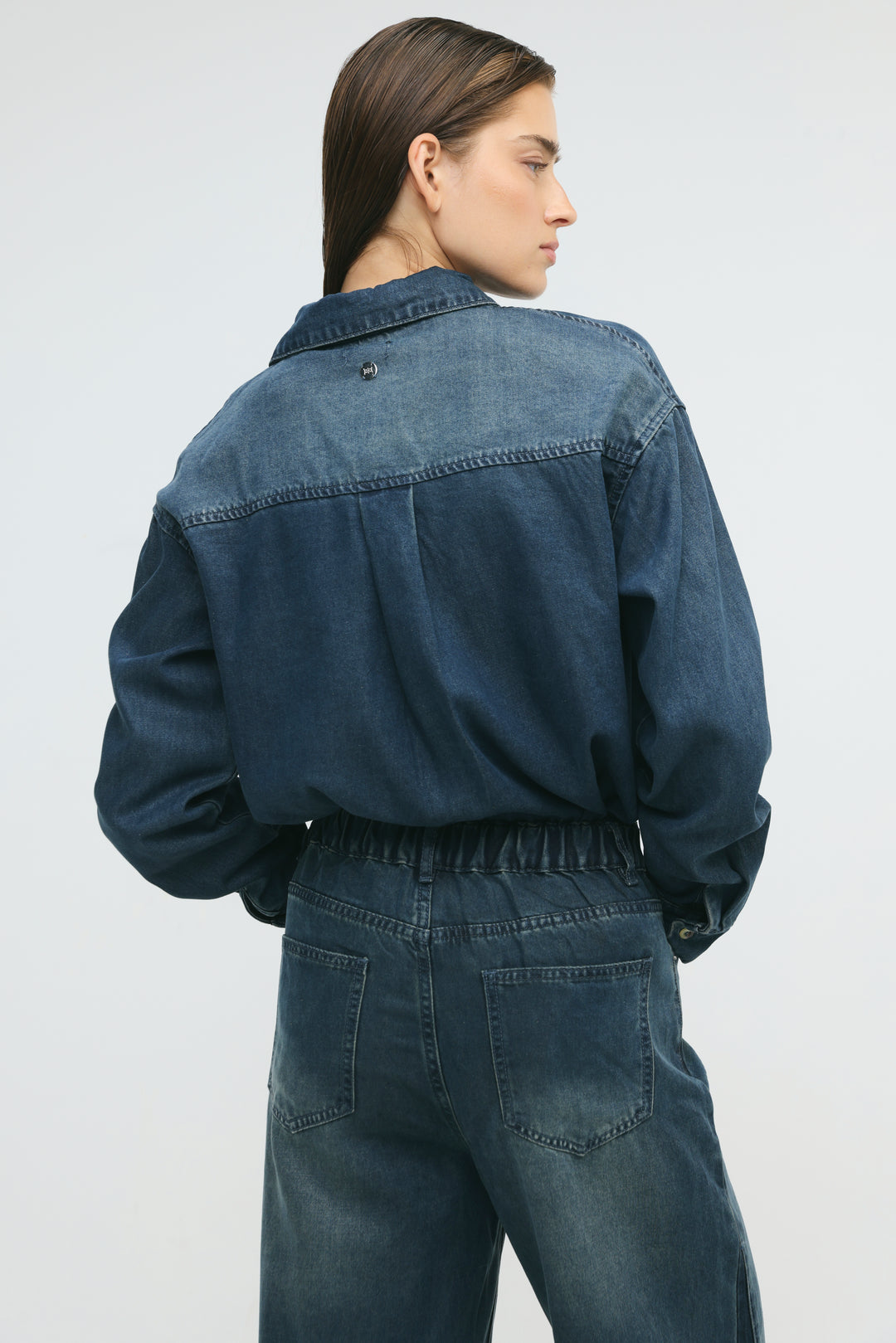 Honey Dark Blue Denim Shirt