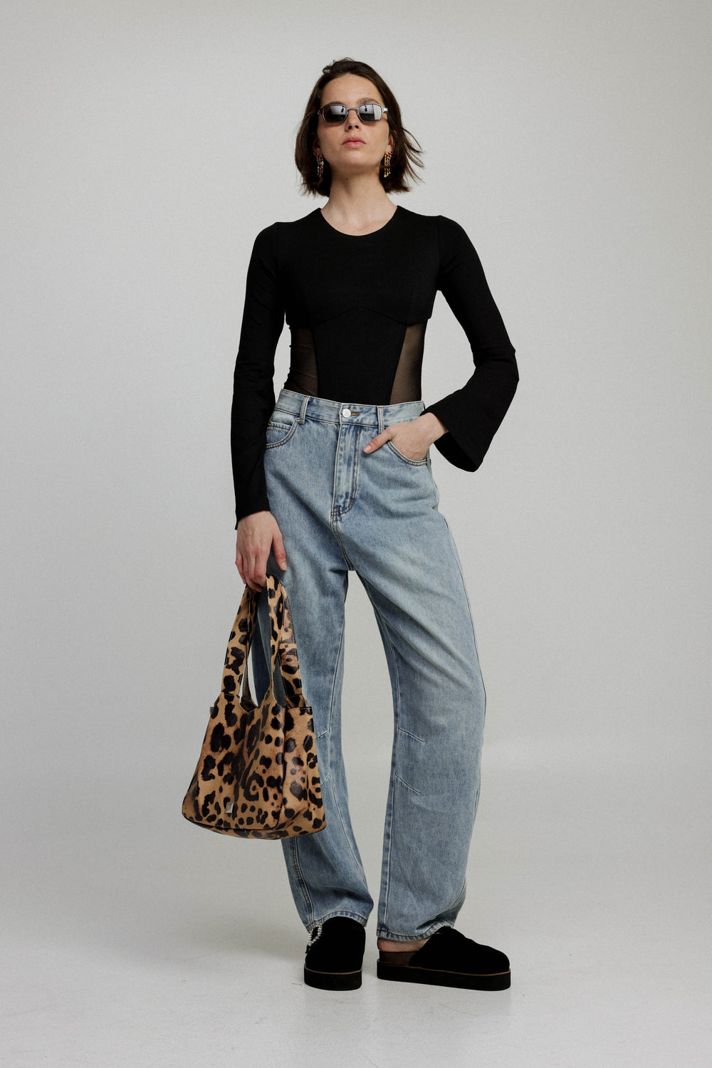 תיק לאישה ליום יום דגם Partner Leopard Bag 