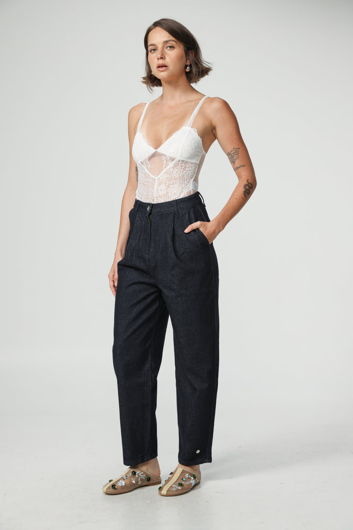 Skin White Lace Bodysuit