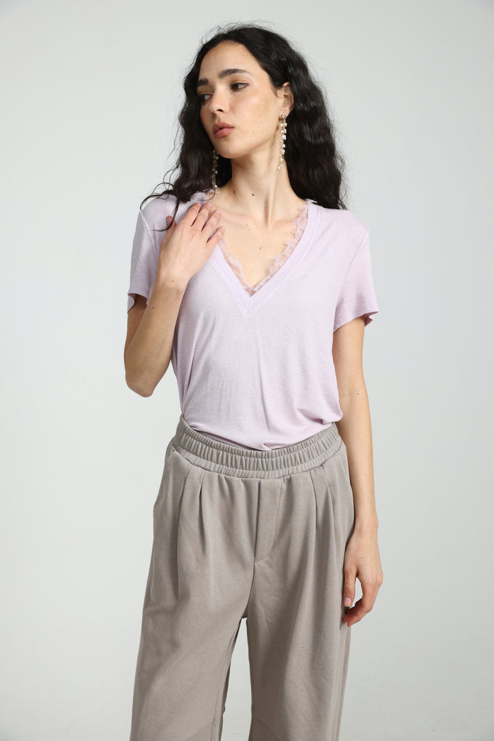 Mystery Light Pink Rib T-Shirt