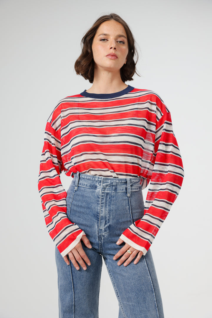 Tamuz Red Striped Shirt