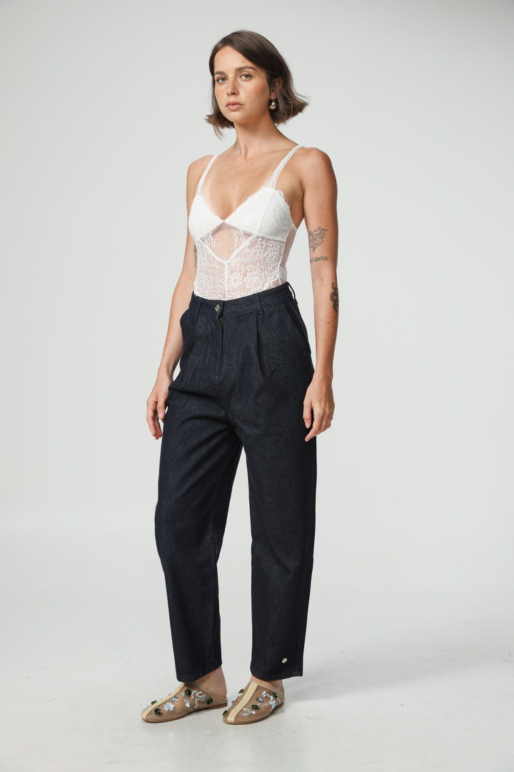 Skin White Lace Bodysuit