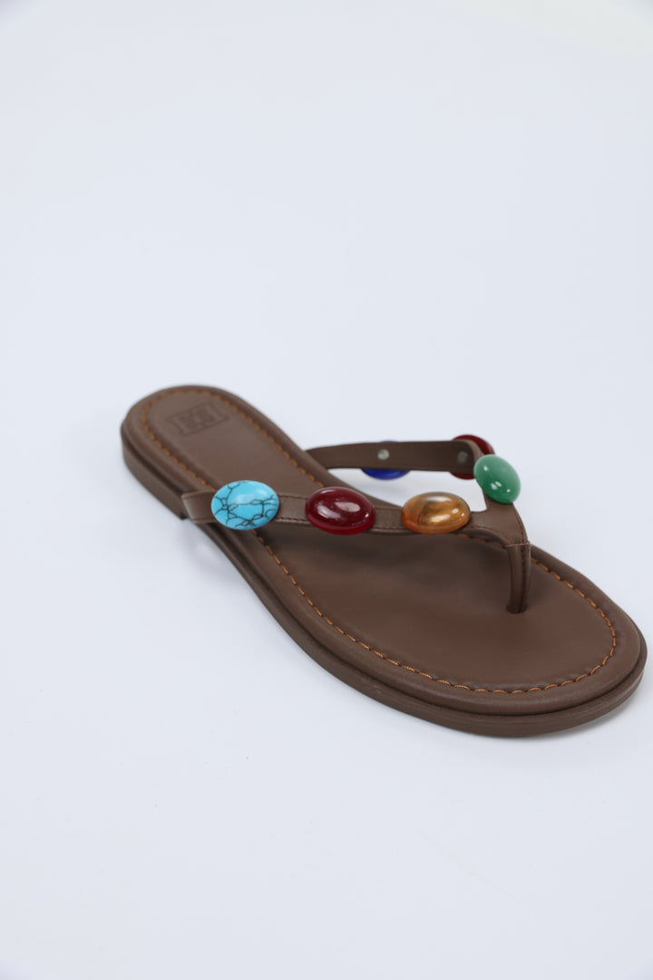 Gemstone Brown Sandals