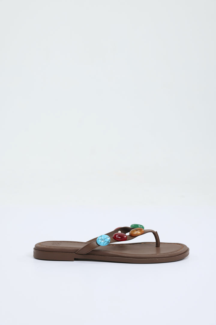 Gemstone Brown Sandals