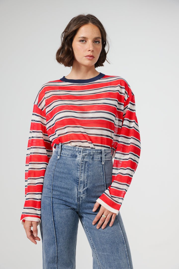 Tamuz Red Striped Shirt