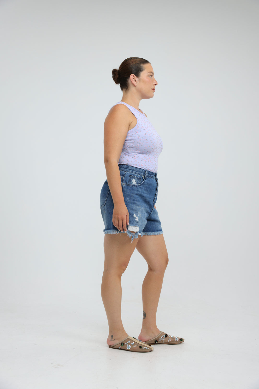 Star 403 Blue Denim Shorts