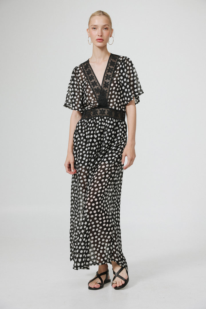 Ray Black Dots Dress