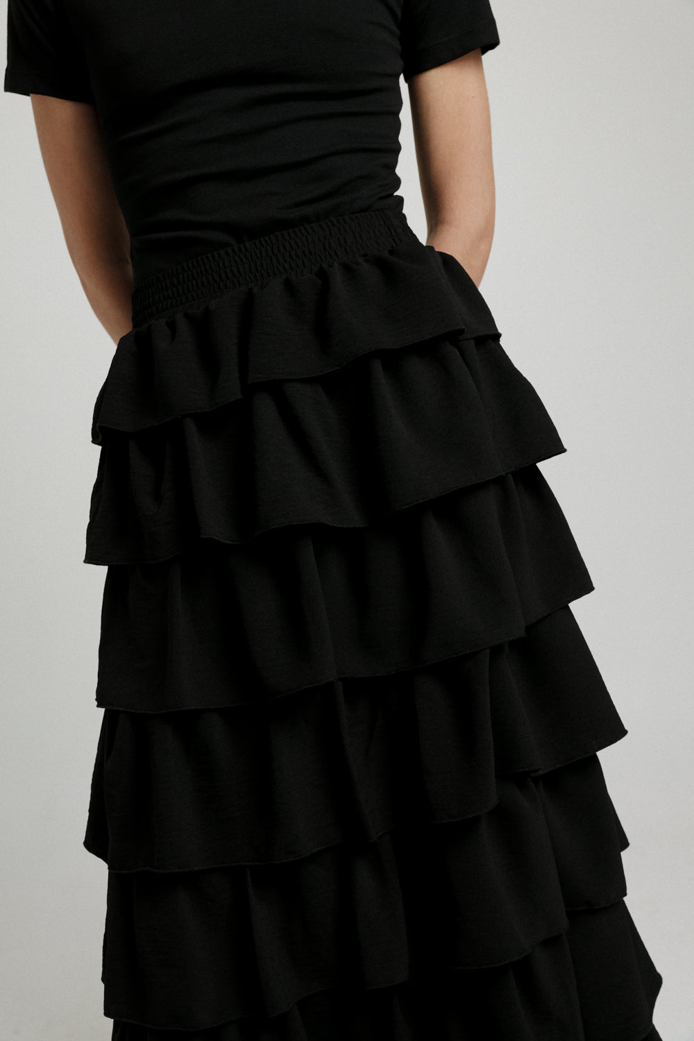 Peplum Black Skirt