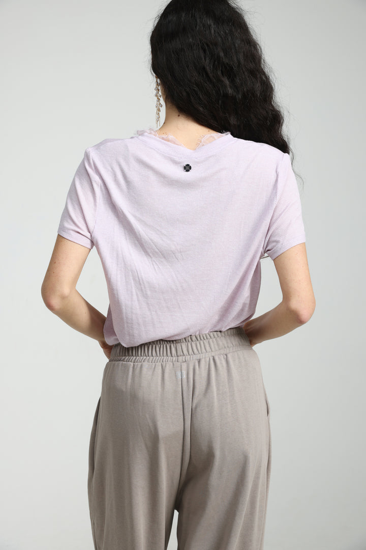 Mystery Light Pink Rib T-Shirt