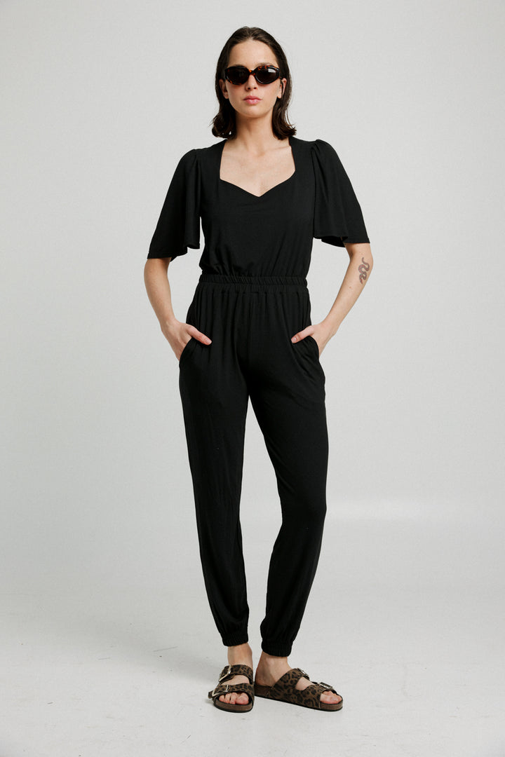 Heart Black Jumpsuit