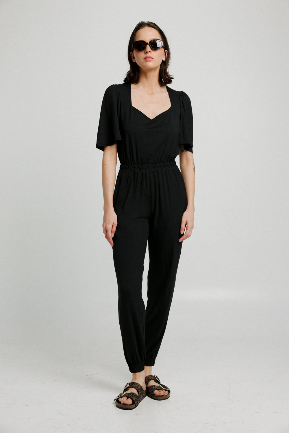 Heart Black Jumpsuit