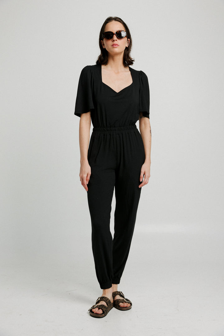 Heart Black Jumpsuit