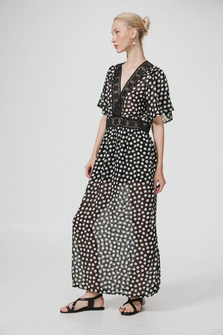 Ray Black Dots Dress
