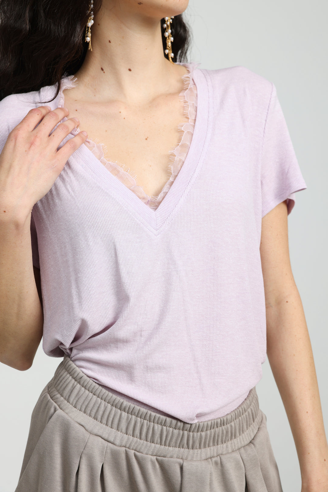 Mystery Light Pink Rib T-Shirt
