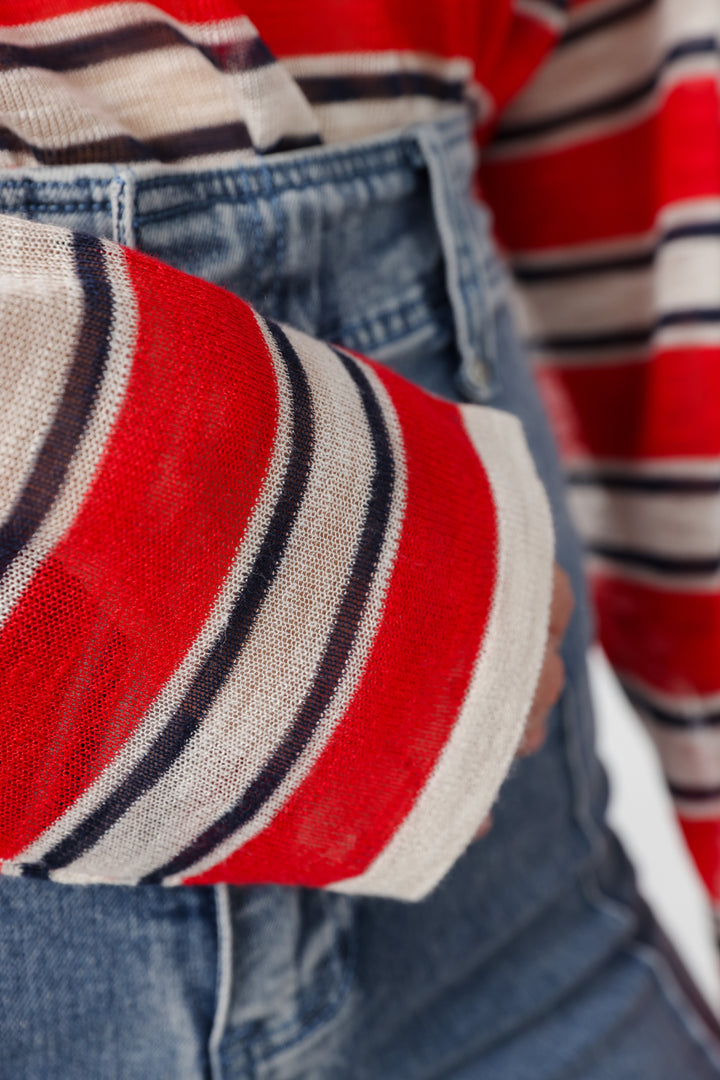 Tamuz Red Striped Shirt