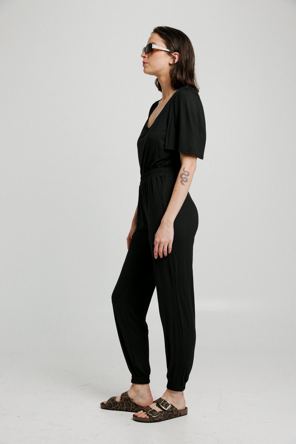 Heart Black Jumpsuit