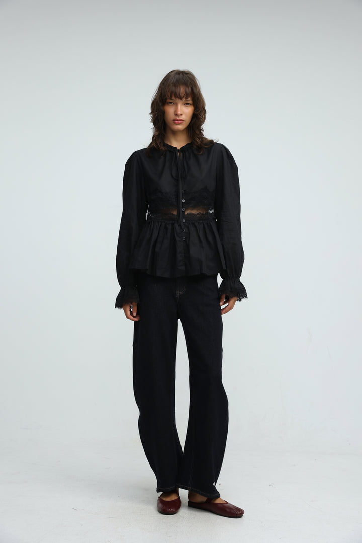Jasmine Black Blouse