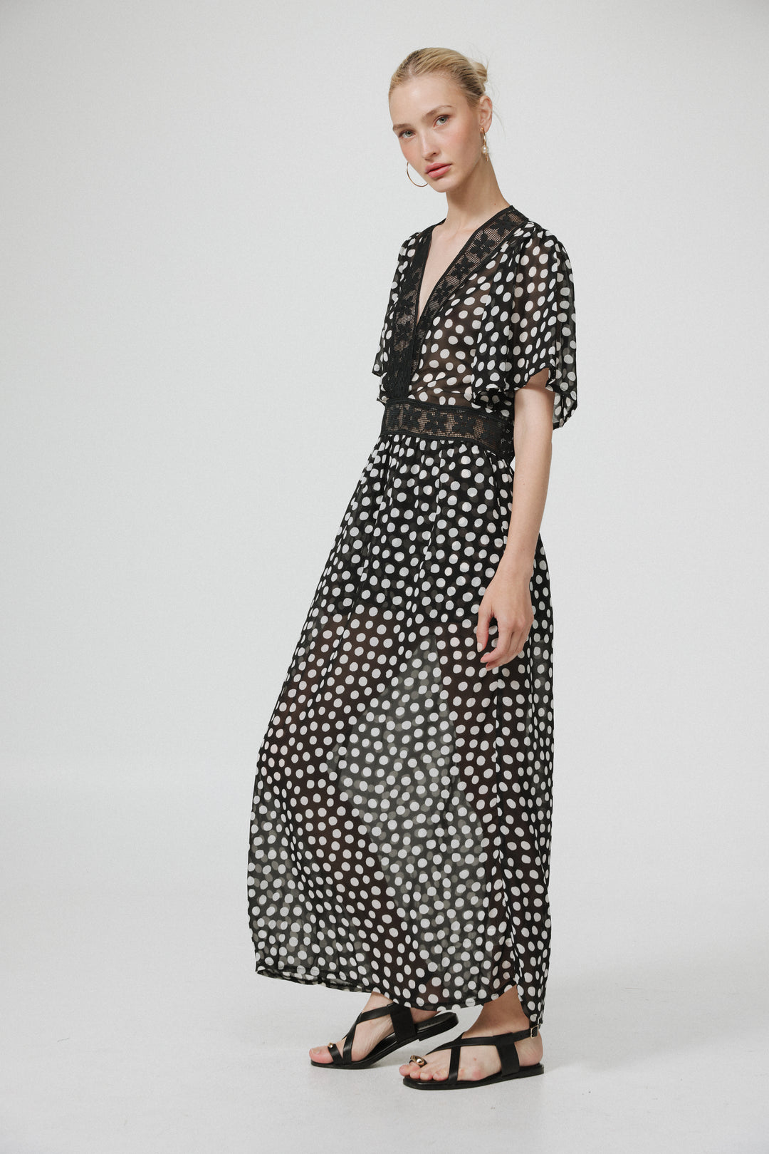 Ray Black Dots Dress