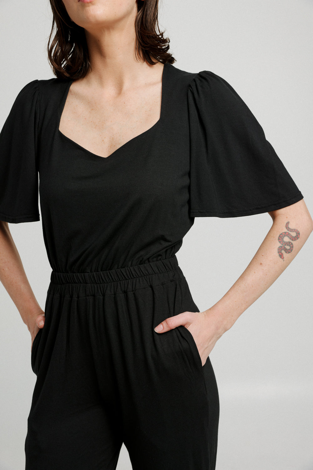 Heart Black Jumpsuit