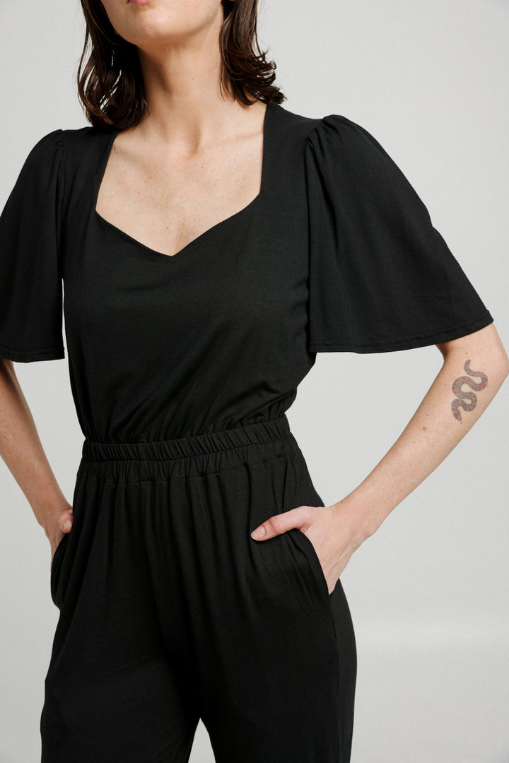 Heart Black Jumpsuit