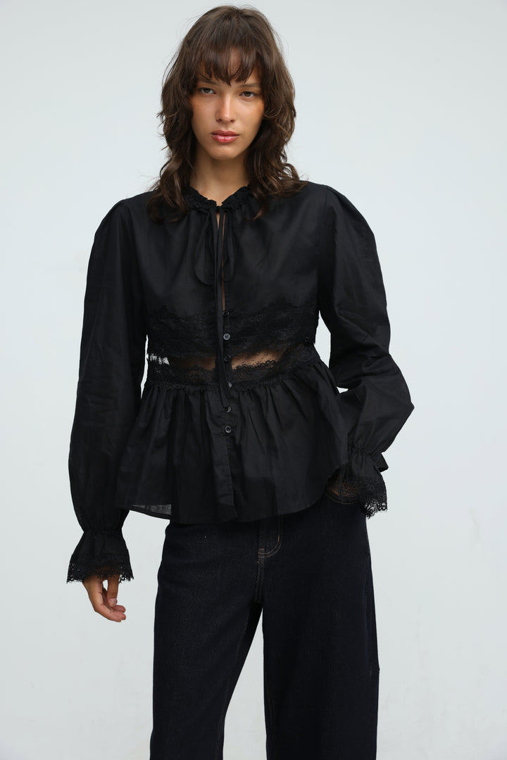 Jasmine Black Blouse