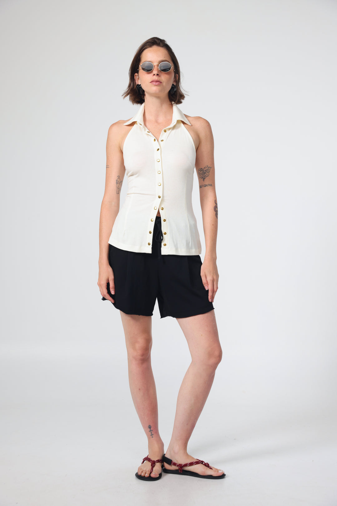 Took Cream Polo Tank