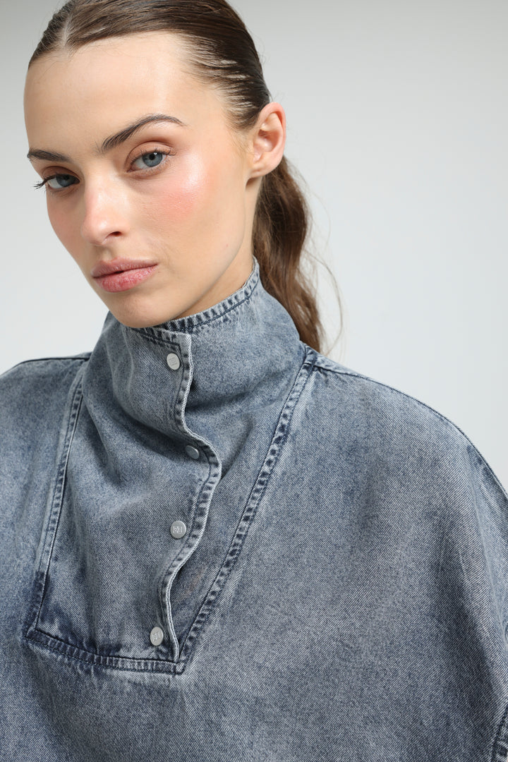Amazed Light Blue Denim Polo