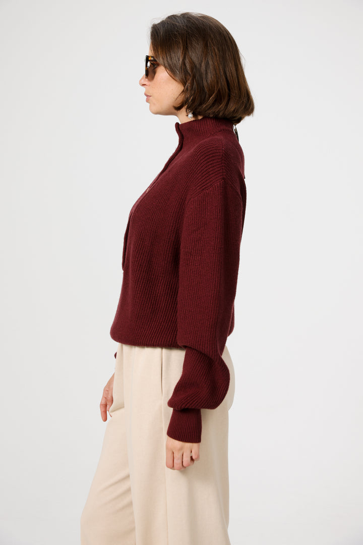Amazed Wine Sweater