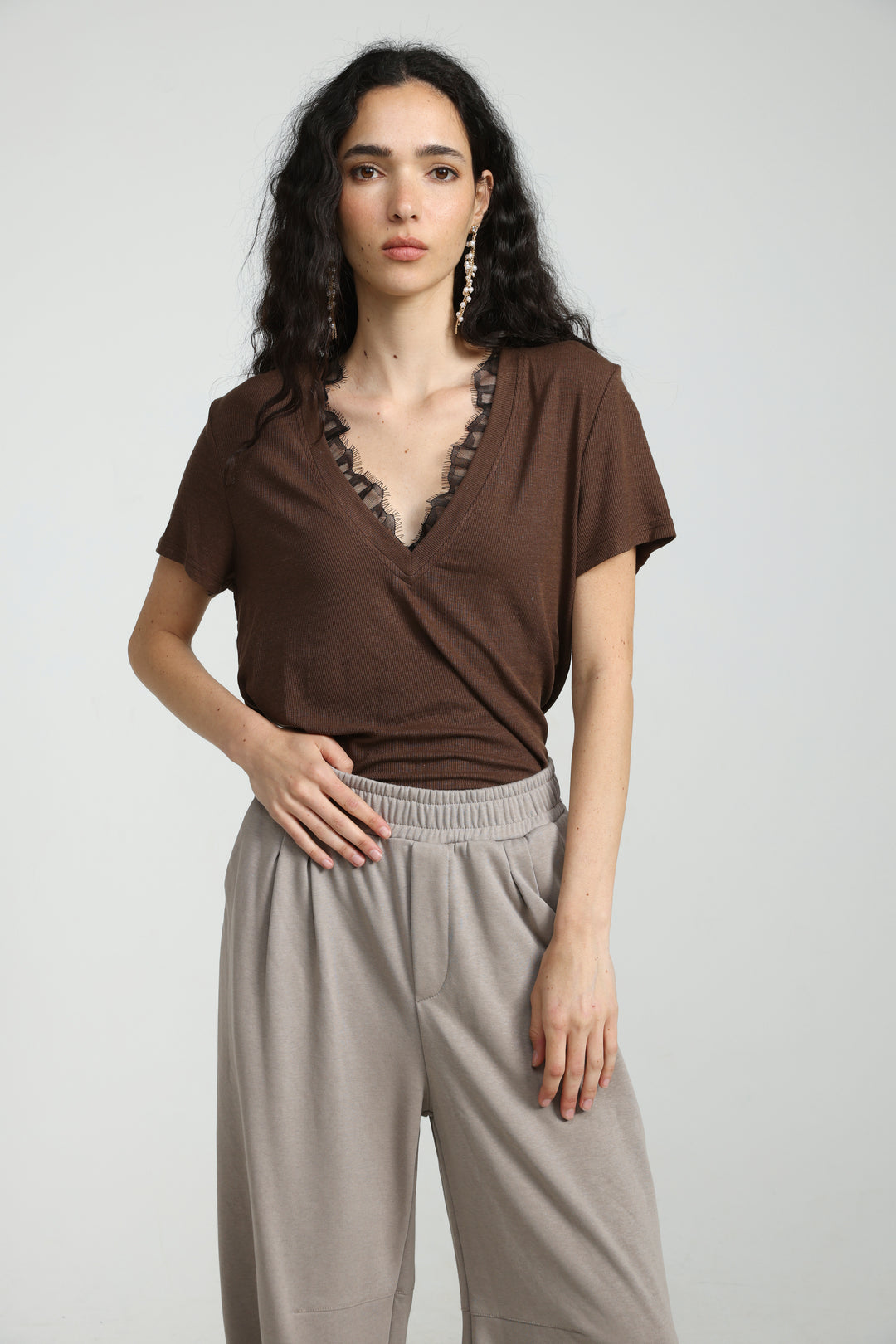 Mystery Brown Rib T-Shirt
