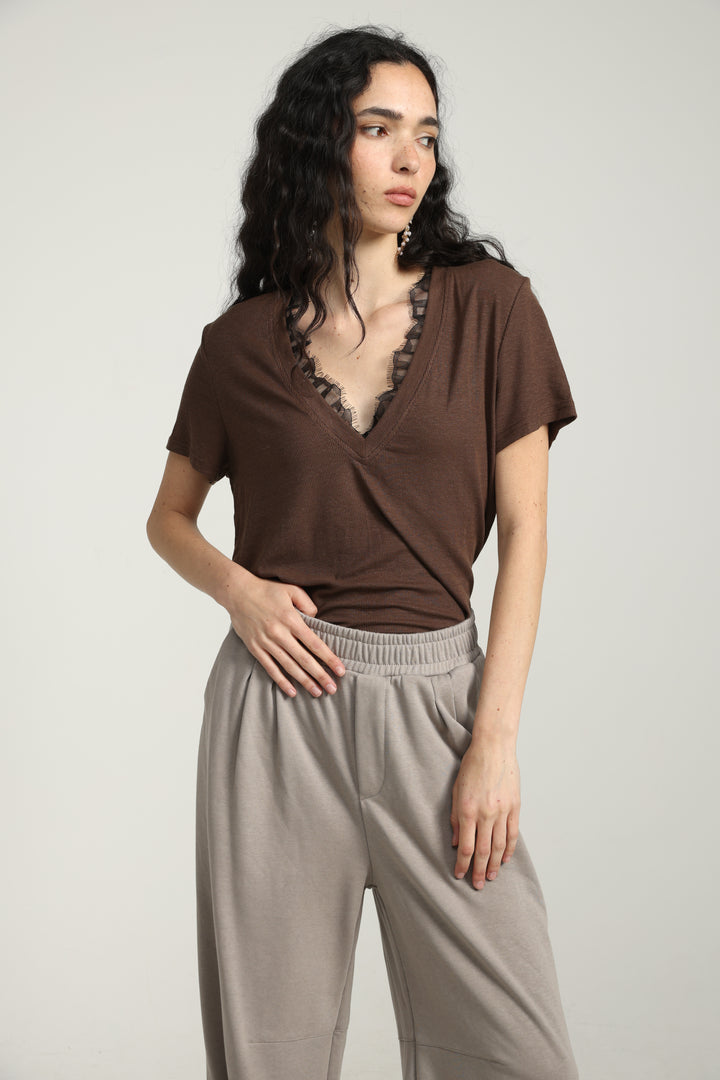 Mystery Brown Rib T-Shirt