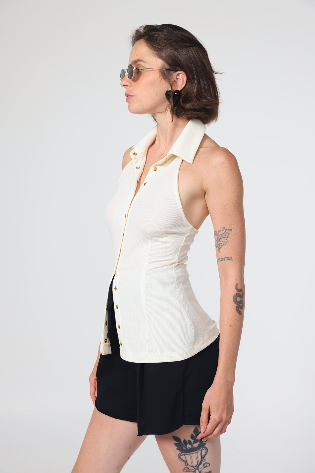 Took Cream Polo Tank