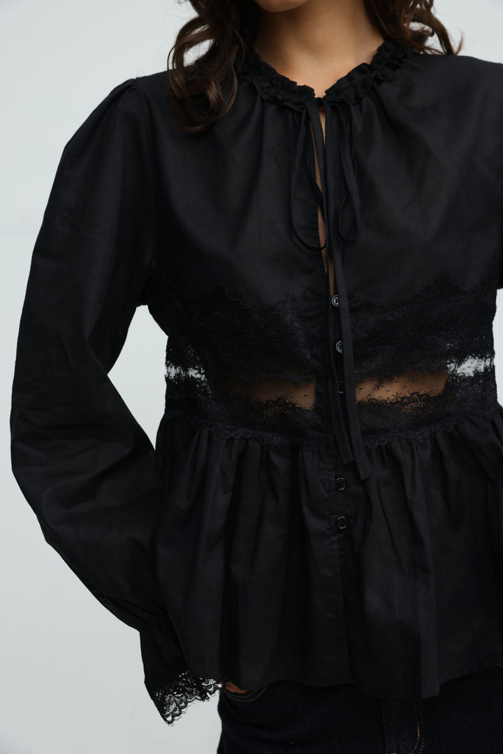 Jasmine Black Blouse