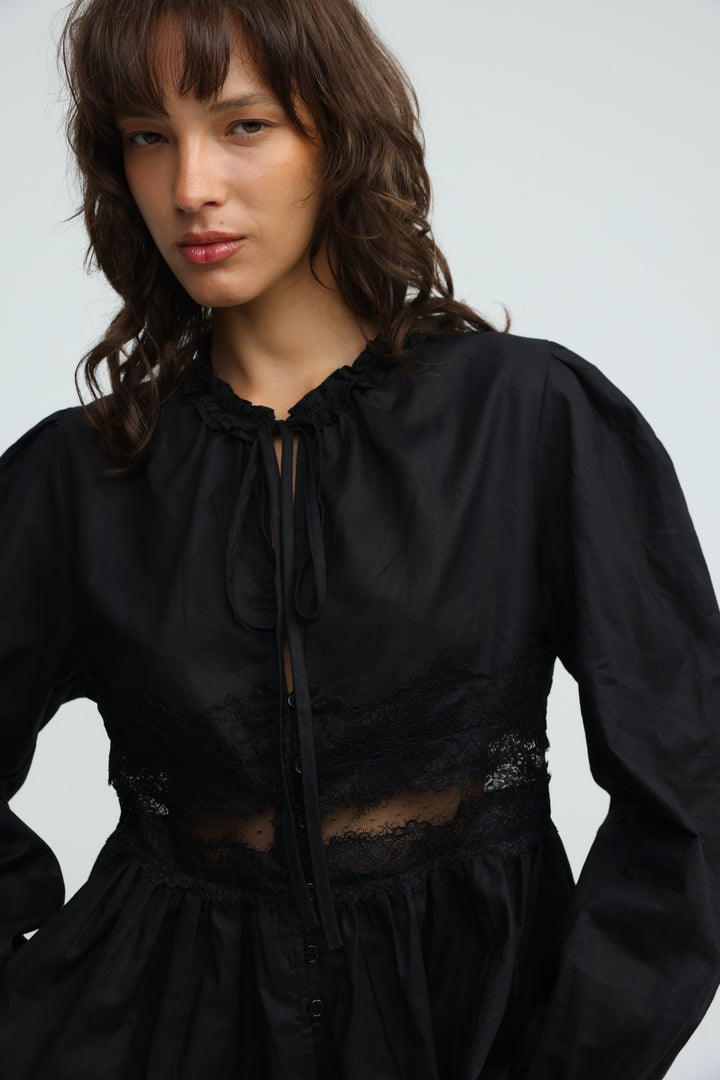 Jasmine Black Blouse