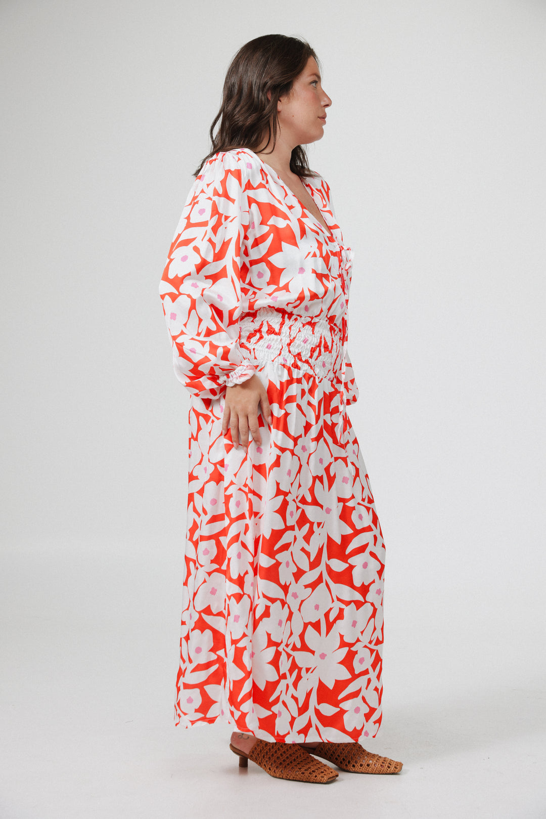 Floral Padded Maxi Dress