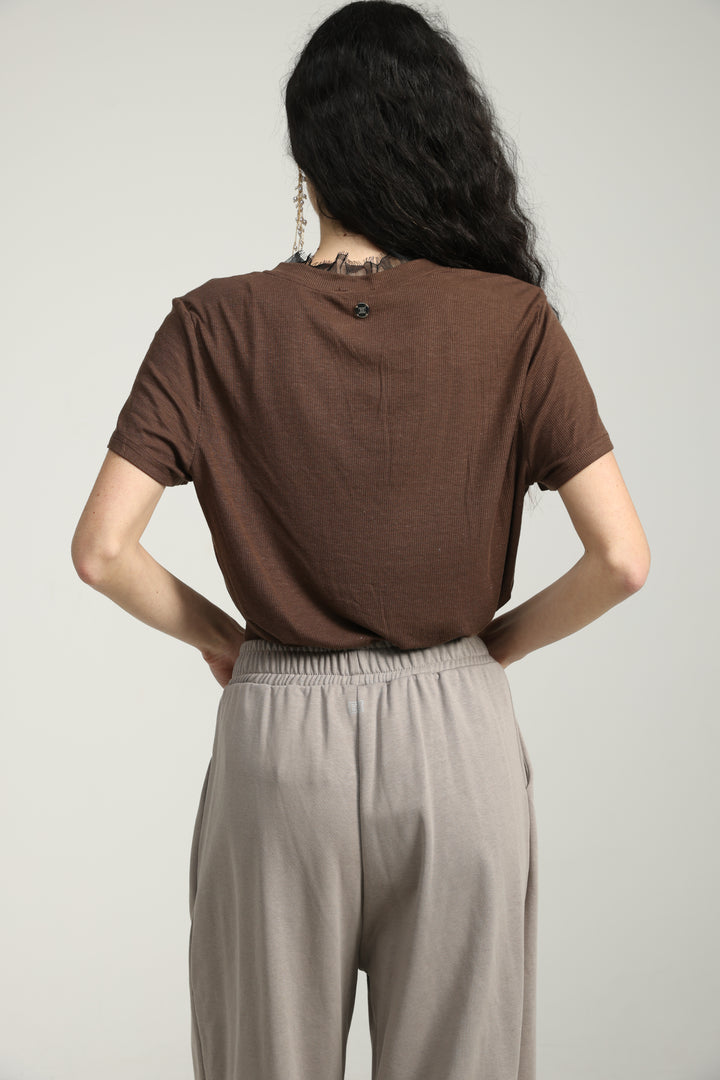 Mystery Brown Rib T-Shirt