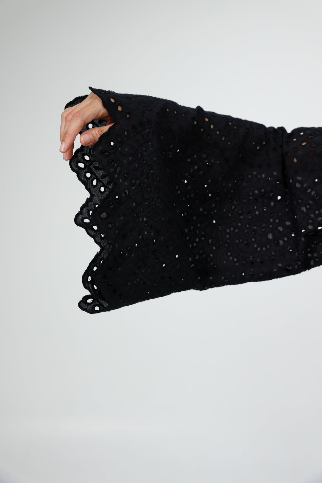 Eyelet Black Blouse