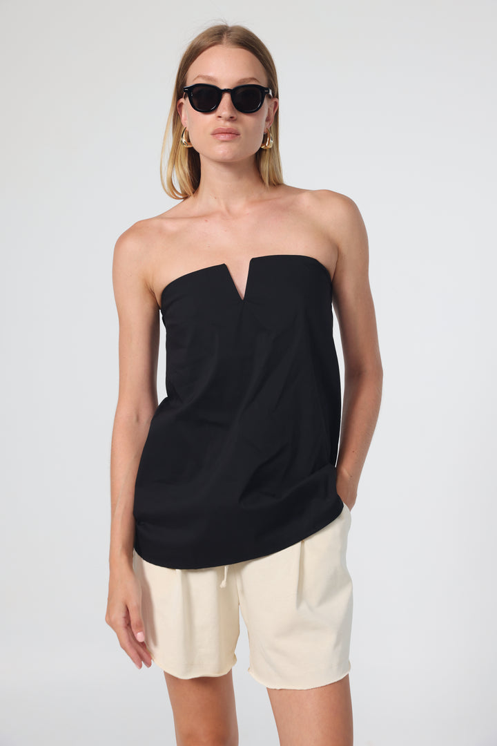 Lord Black Strapless Top