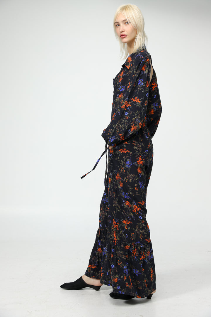 Wide Floral Jumpsuit