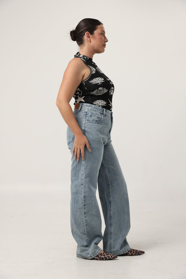 Flies Black Knitted Bodysuit