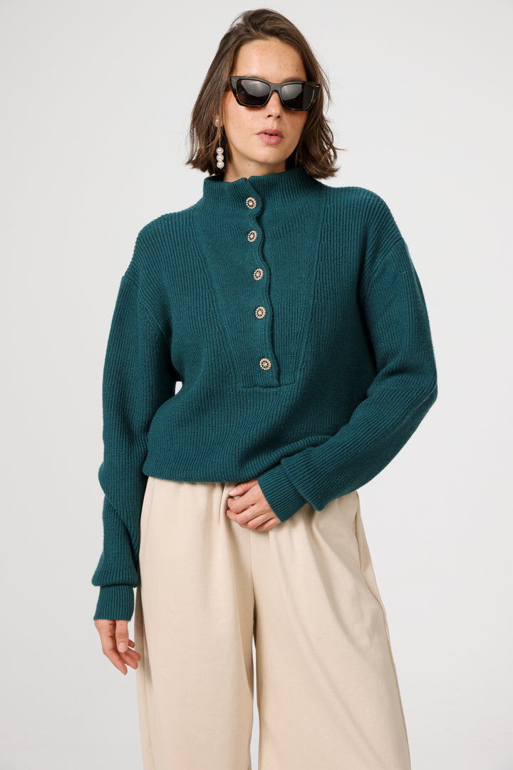 Amazed Teal Sweater