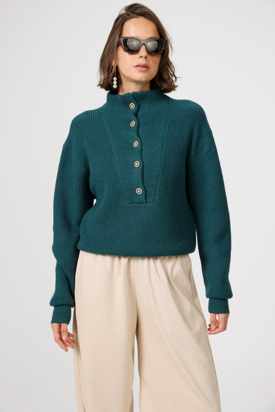 Amazed Teal Sweater