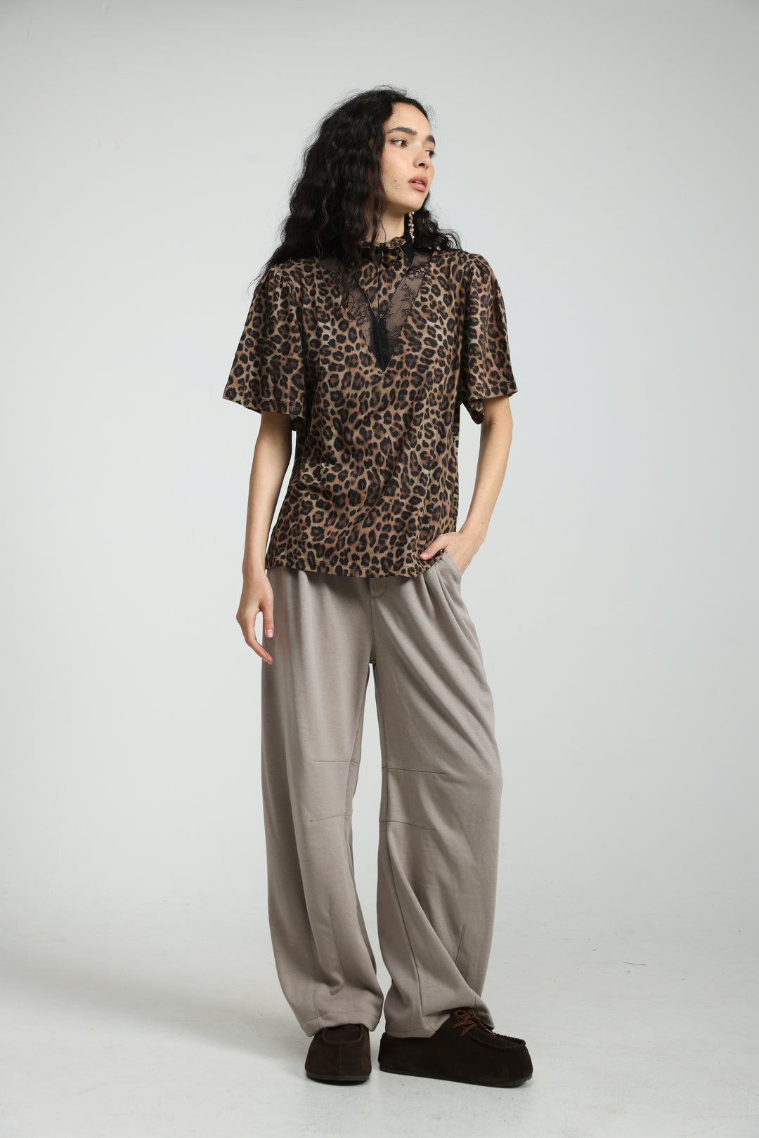 Adamon Leopard Lace Polo