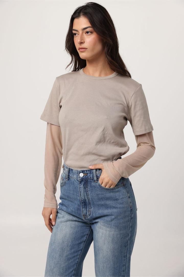 Attached Taupe Shirt