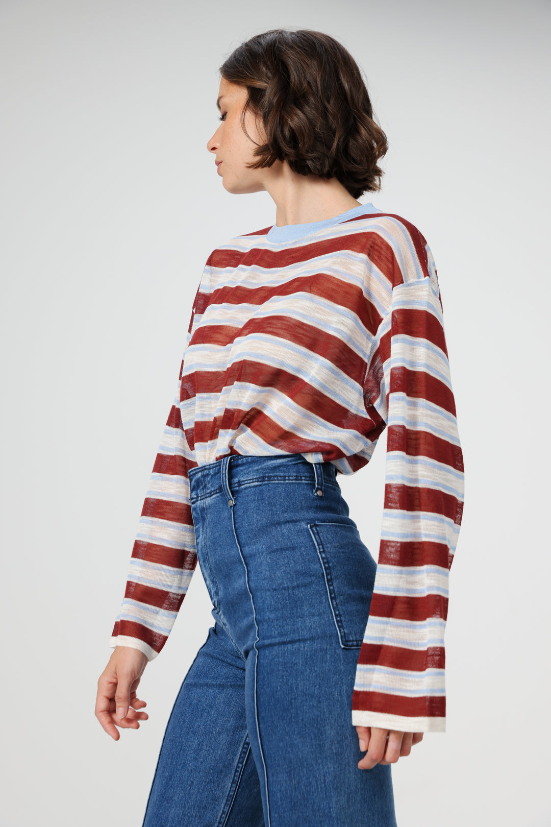 Tamuz Brown Striped Shirt