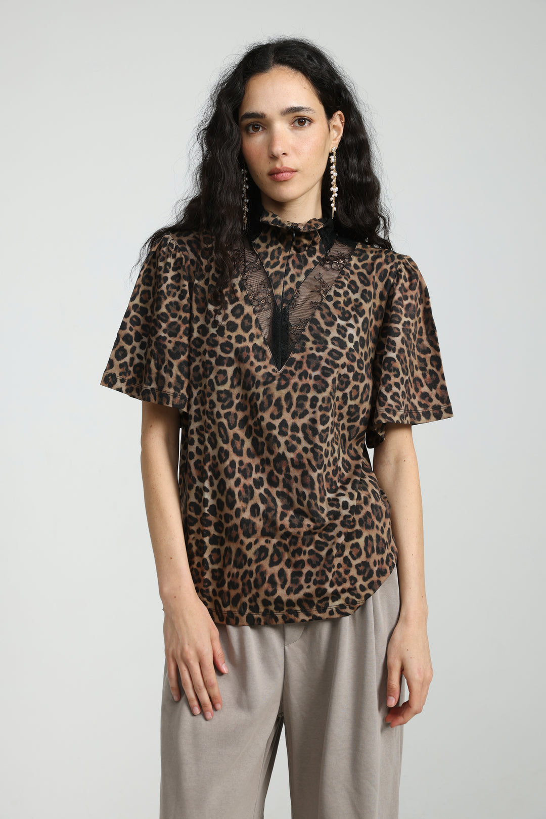 Adamon Leopard Lace Polo