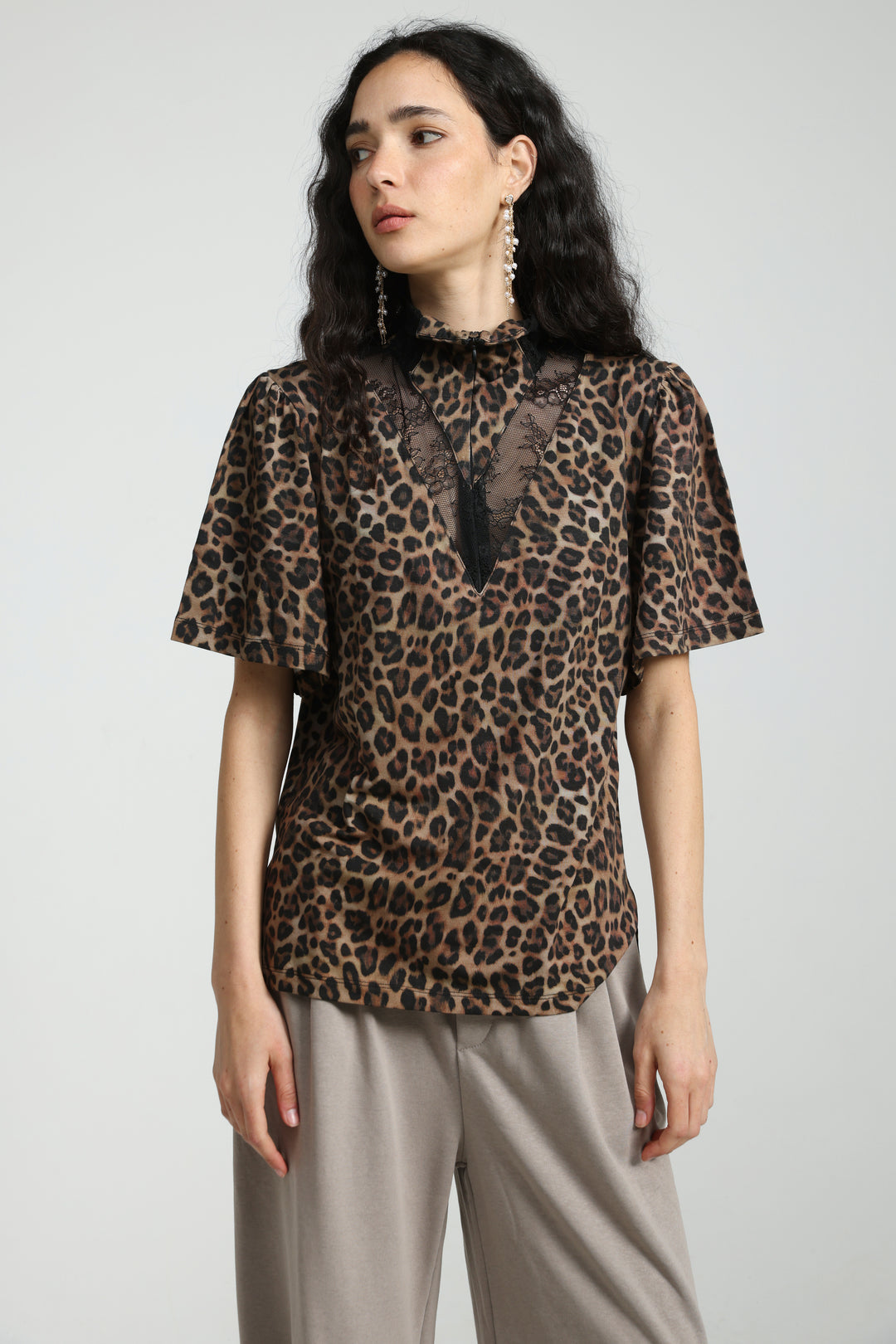 Adamon Leopard Lace Polo