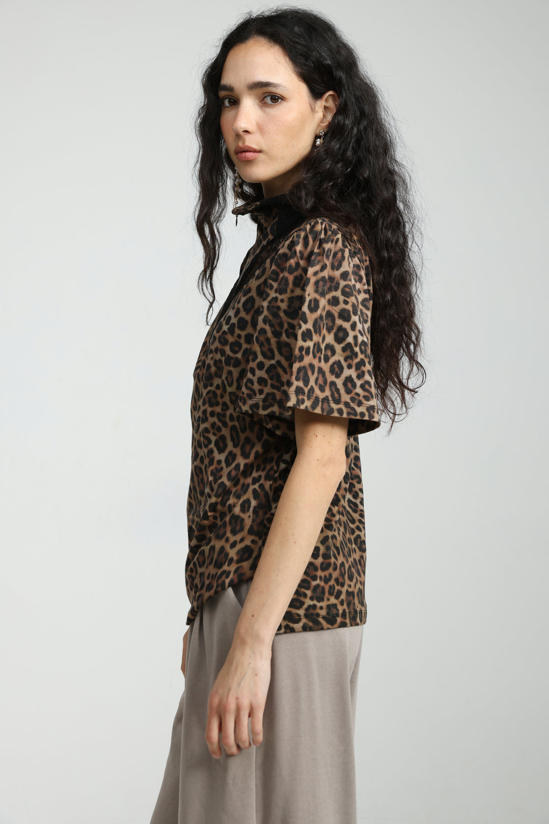 Adamon Leopard Lace Polo