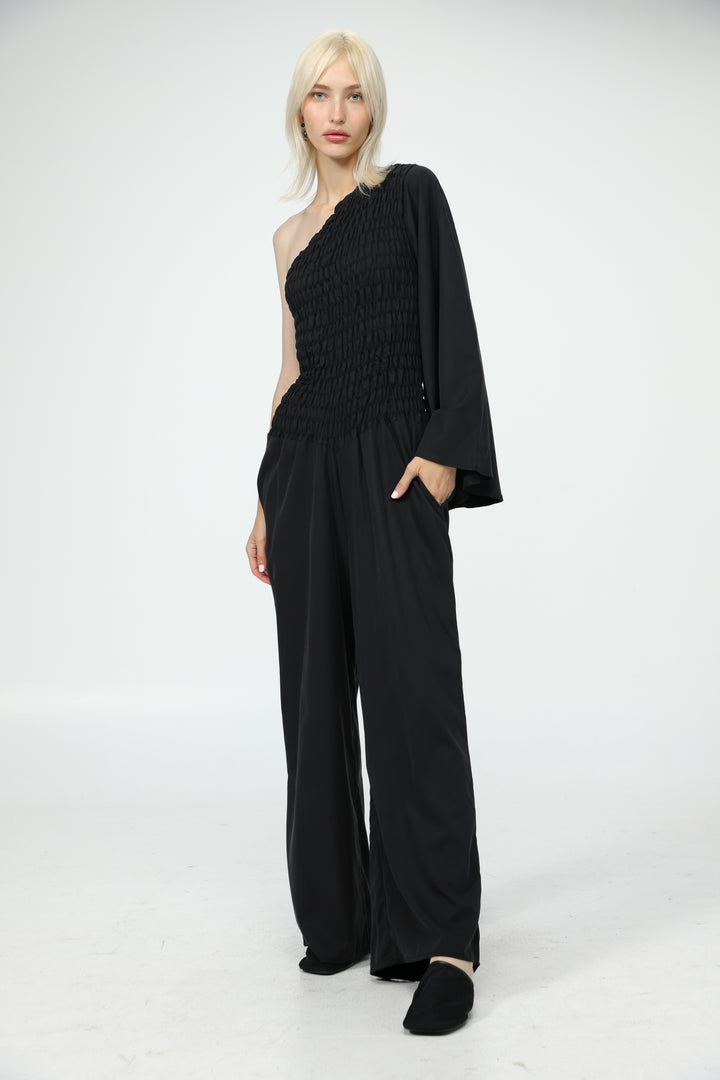 Black One Shoulder Jumpsuit
