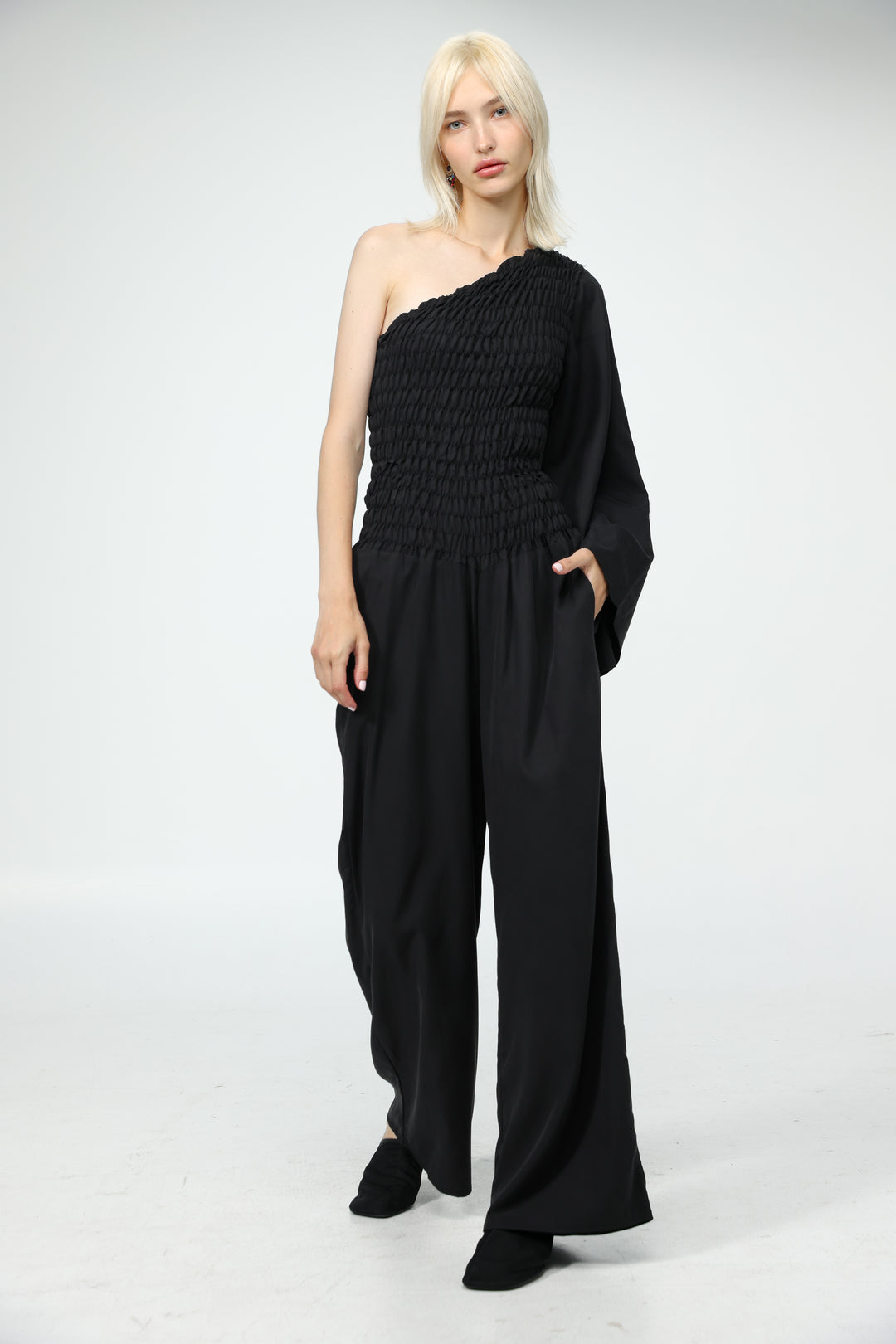 Black One Shoulder Jumpsuit