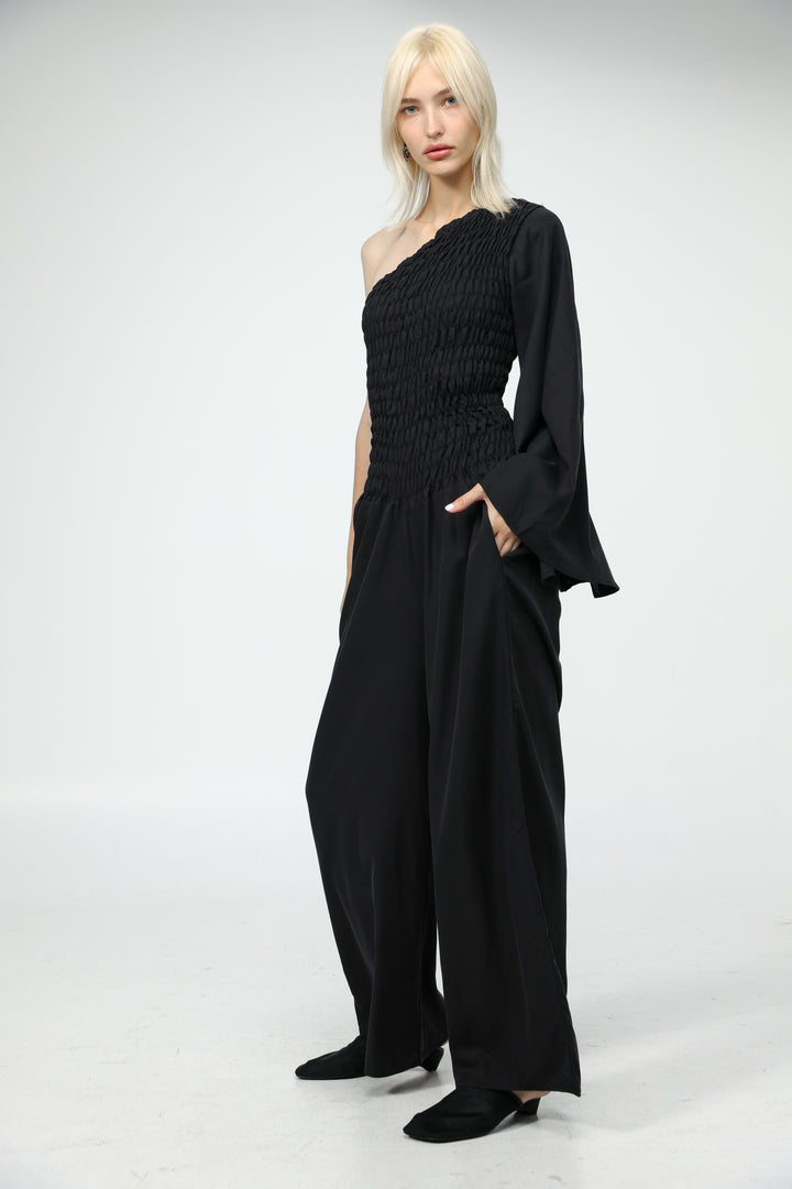 Black One Shoulder Jumpsuit